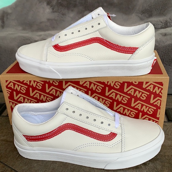 VANS OLD SKOOL LEATHER POP Trwht/Chili Pepper WMNS - Picture 4 of 14